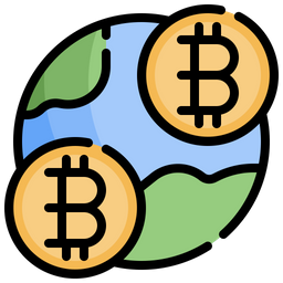 Bitcoin Globe  Icon