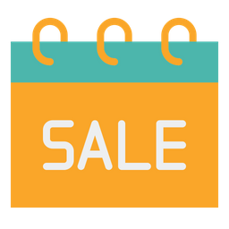 Calendar Sale Text  Icon