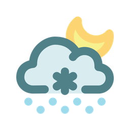 Cloud Moon Snow  Icon