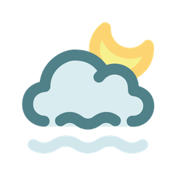 Cloud Moon Fog  Icon