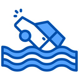 Flooded Car  Icon