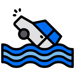 Flooded Car  Icon