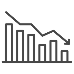 Tendência de queda  Ícone