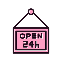 Open Shop Hours  Icon