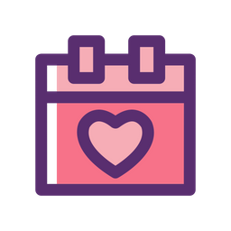 Calendar Valentine Day  Icon