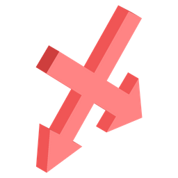 Cross Downward Arrow  Icon