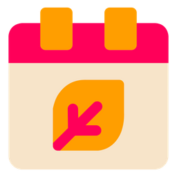 Autumn Calendar  Icon