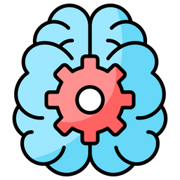 Brain with gears  Icon