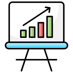 Learning board with graph  Icon