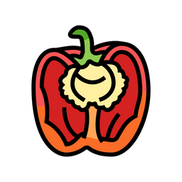 Pepper Half Cut  Icon