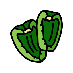 Green Pepper Slice  Icon