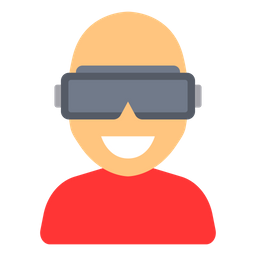 Man use Virtual reality headset  Icon