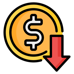 Dollar Decrease  Icon