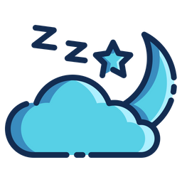 Cloud And Moon  Icon