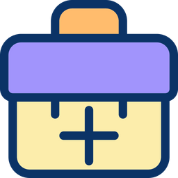 Briefcase with plus  Icon