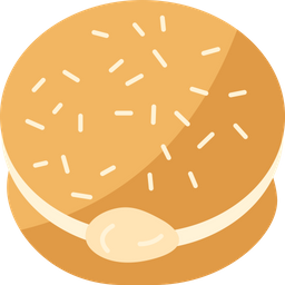 Donut relleno de crema  Icono