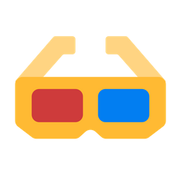 Gafas de cine 3d  Icono