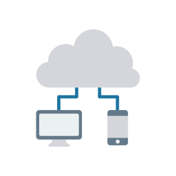 Mit der Cloud verbundene Geräte  Symbol