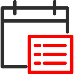 Lista de calendário  Ícone