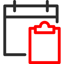 Área de transferência do calendário  Ícone
