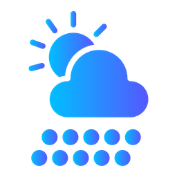 Weather hailstorm sun  Icon