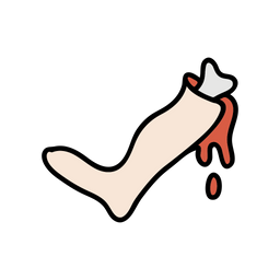 Cut Leg Foot  Icon