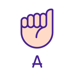 Letter Sign Language Icon