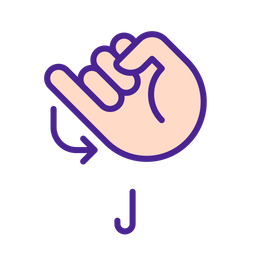 Letter J Sign In Asl  Icon