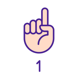 Digit One In Asl  Icon