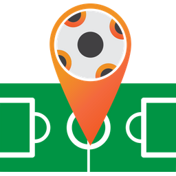 Campo de localização de bola de futebol  Ícone