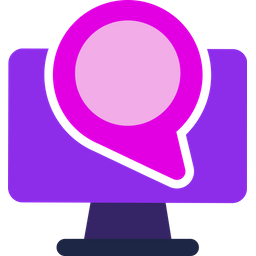 Computer Chat  Icon