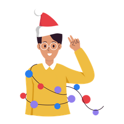 Boy celebrating christmas  Icon