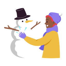 Making a snowman  Icon