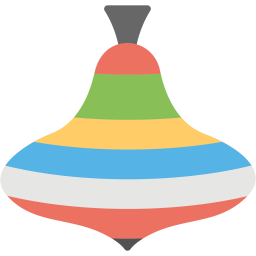 A colorful spinning top flat icon design  Icon