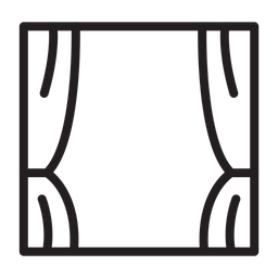 커튼 창  아이콘