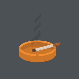 Cigarette With Ashtray  Icon