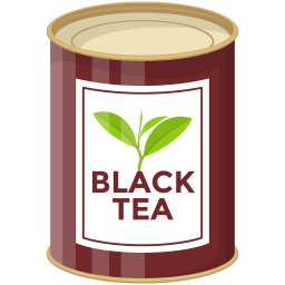 Lata de té negro  Icono