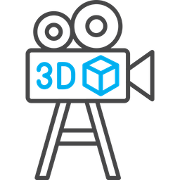 3 D Video  Icon