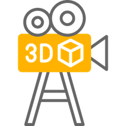 3 D Video  Icon