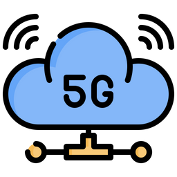 Conexão em nuvem 5G  Ícone