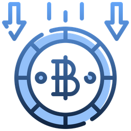 Bitcoin Decrease  Icon