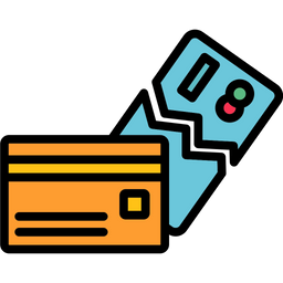 Broken Debit Card  Icon