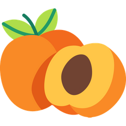 Apricot With Half Cut  Icon