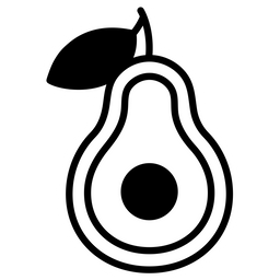 Avocado Cut  Icon