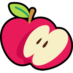 Apple With Half Cut  Icon