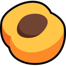 Apricot Half Cut  Icon