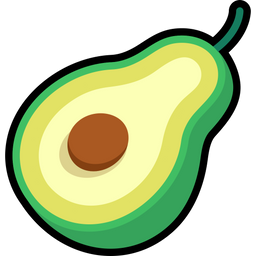 Aguacate medio cortado  Icono