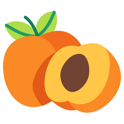 Apricot With Half Cut  Icon