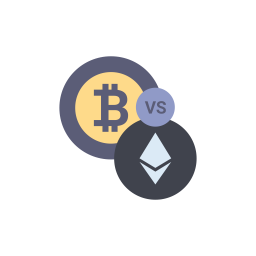 Bitcoin vs ethereum  Icon