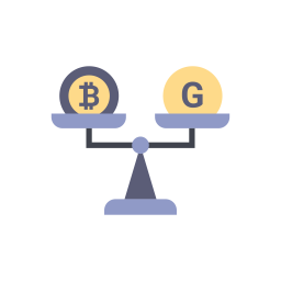 Bitcoin vs gold  Icon